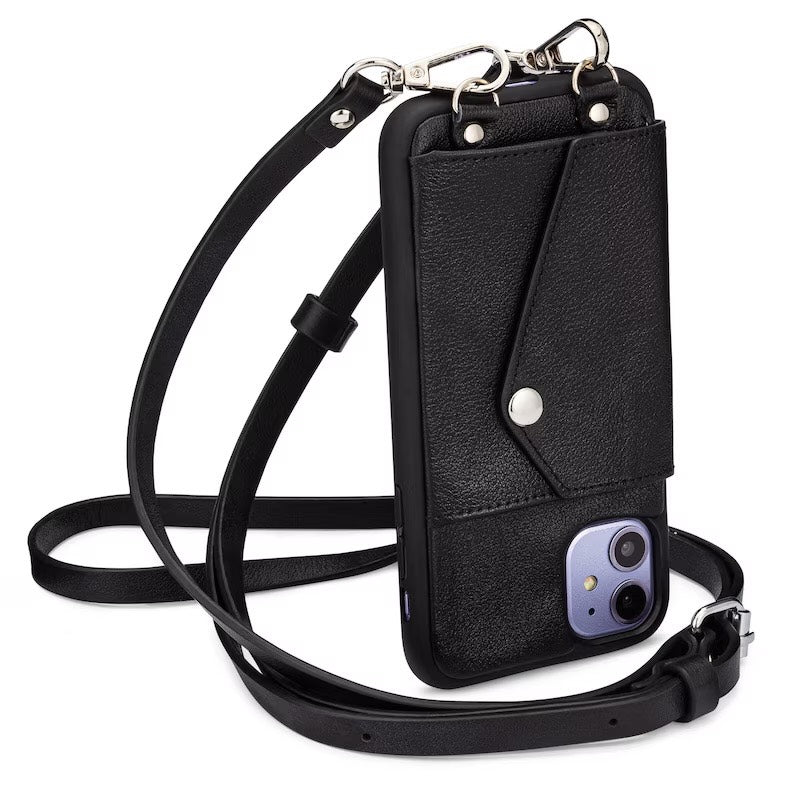 New York | Genuine Leather Crossbody iPhone Case