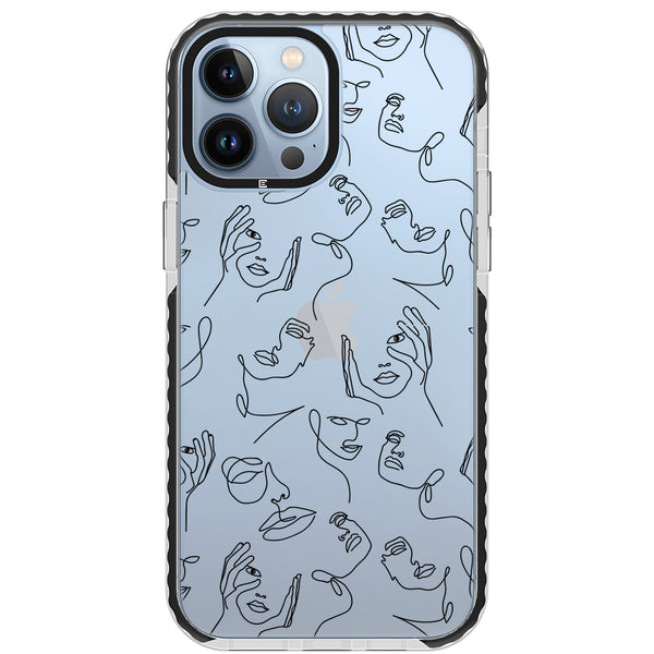 Abstract Faces Outline Samsung Case – BingCases