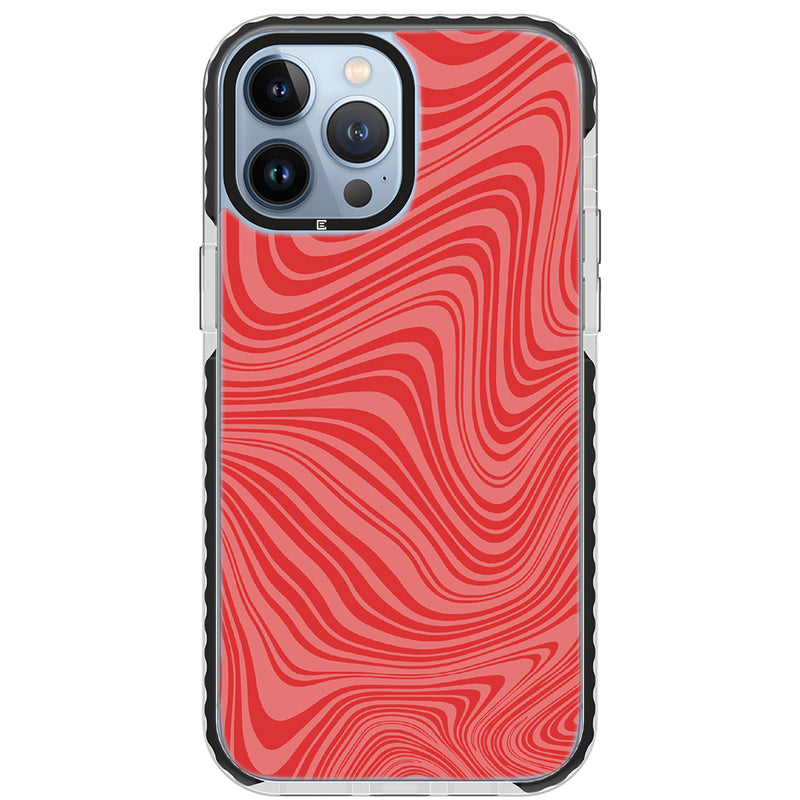 Psychedelic  Red Swirl iPhone Case