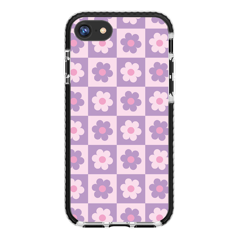 Pastel Grid Flower iPhone Case