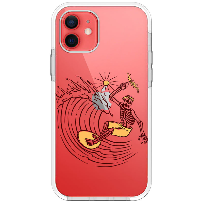 Surfing Skeleton Impact iPhone Case