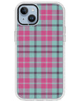 Mint Pink Plaid iPhone Case