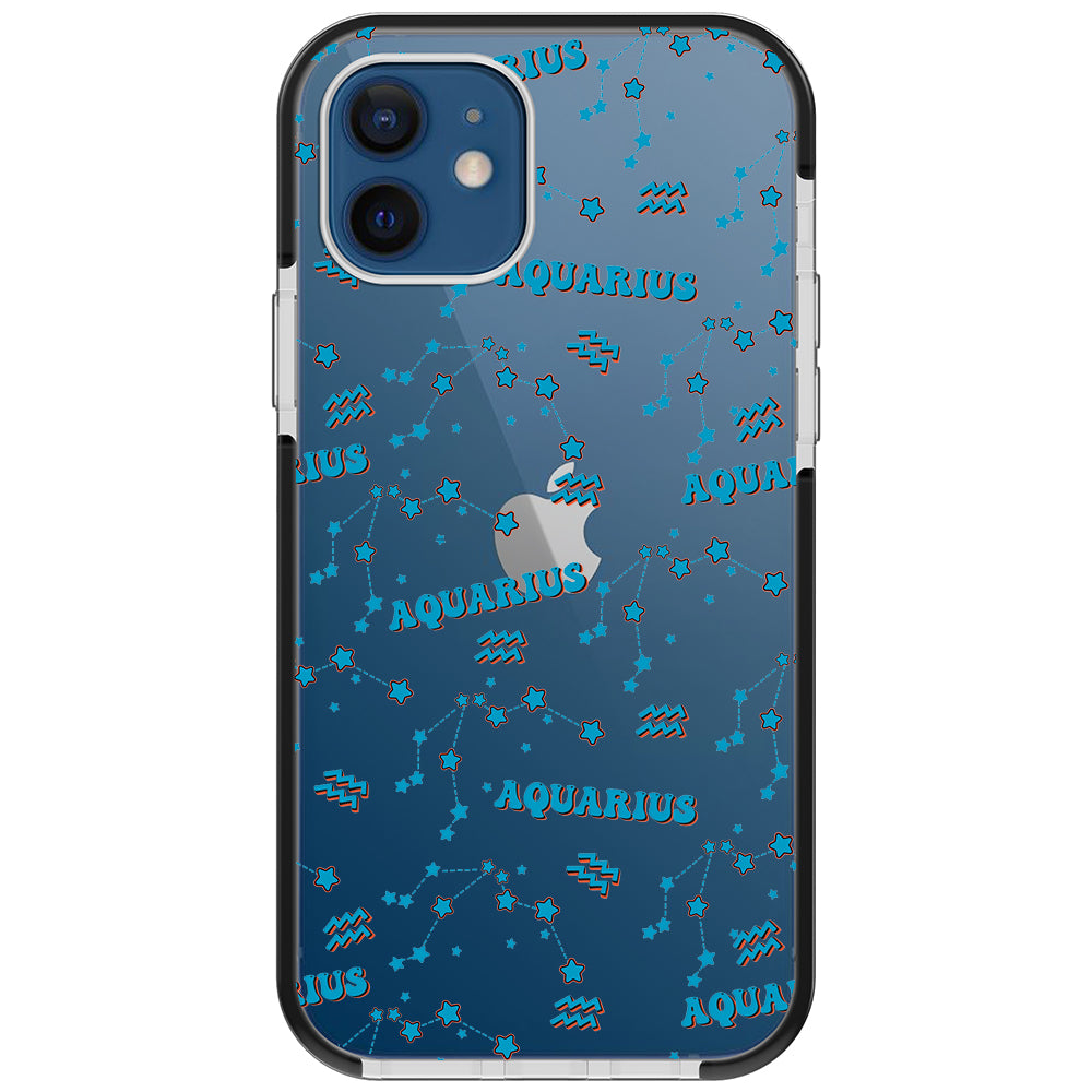 Aquarius Celestial Monogram iPhone Case