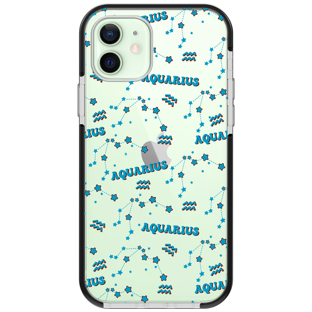 Aquarius Celestial Monogram iPhone Case