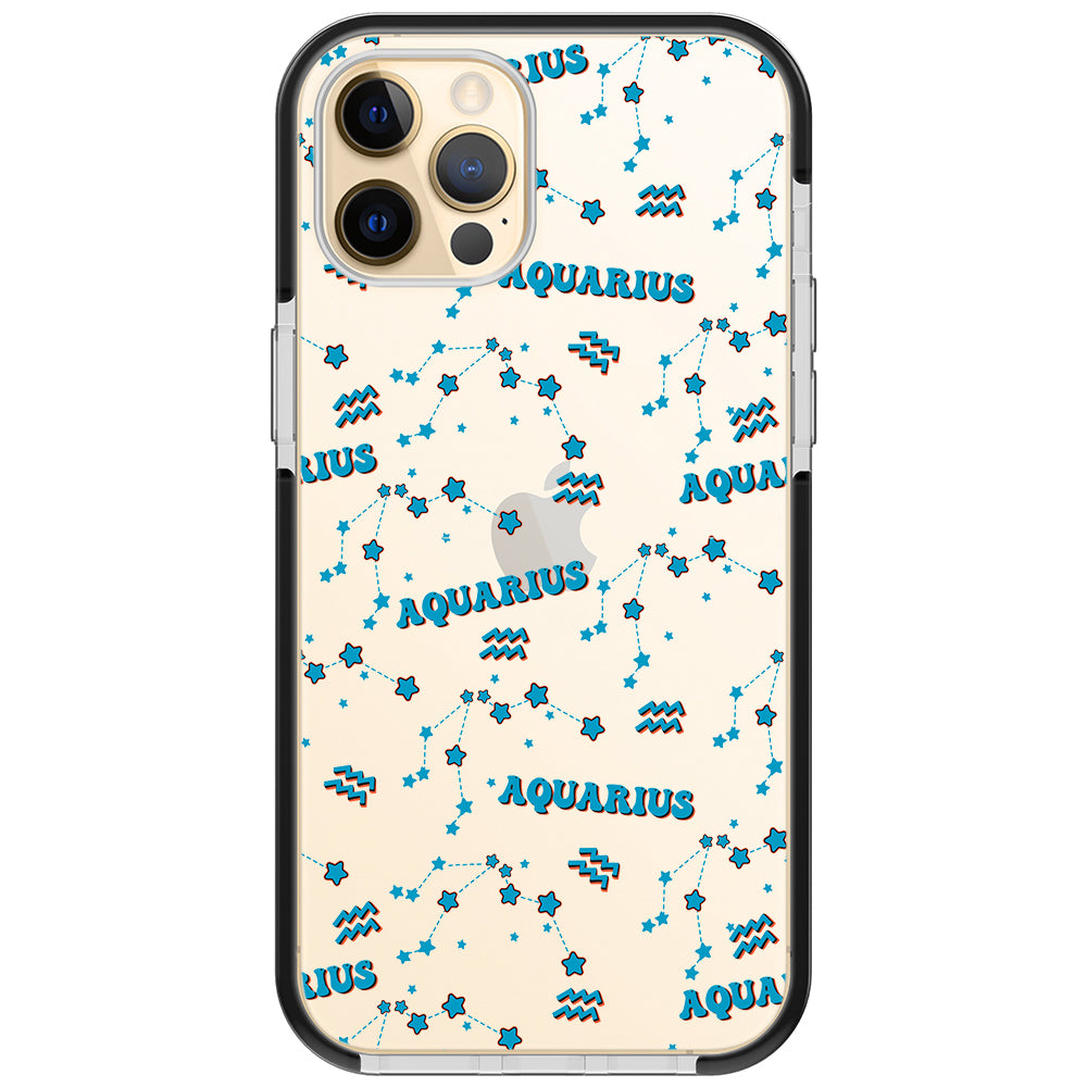 Aquarius Celestial Monogram iPhone Case