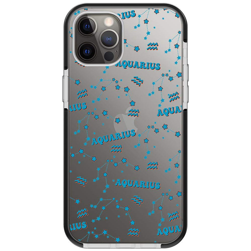 Aquarius Celestial Monogram iPhone Case