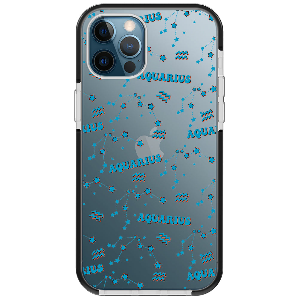 Aquarius Celestial Monogram iPhone Case