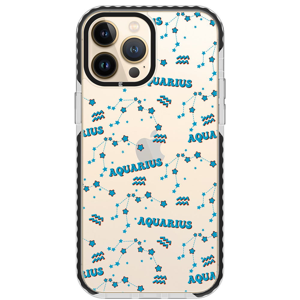 Aquarius Celestial Monogram iPhone Case