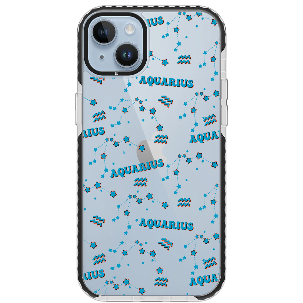 Aquarius Celestial Monogram iPhone Case