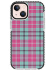 Mint Pink Plaid iPhone Case