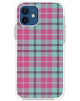 Mint Pink Plaid iPhone Case