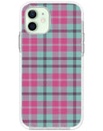 Mint Pink Plaid iPhone Case