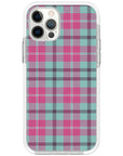 Mint Pink Plaid iPhone Case