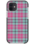 Mint Pink Plaid iPhone Case