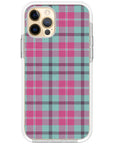 Mint Pink Plaid iPhone Case