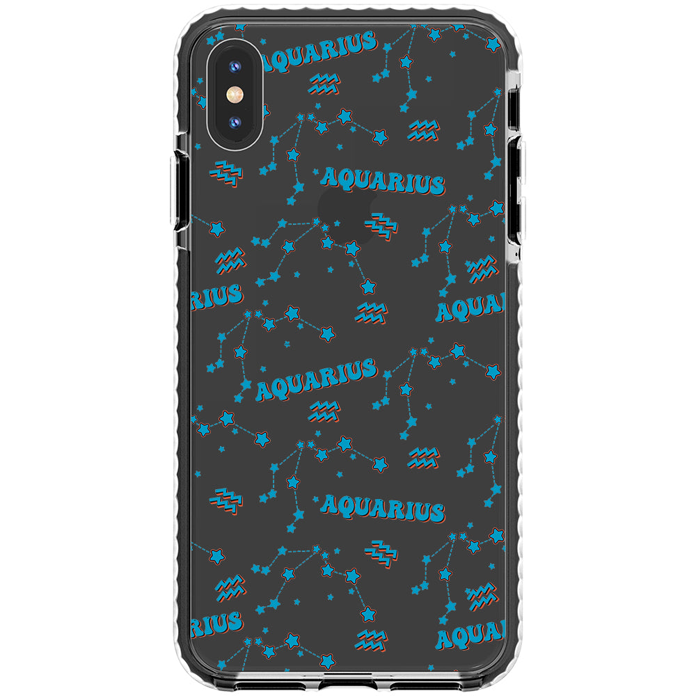 Aquarius Celestial Monogram iPhone Case