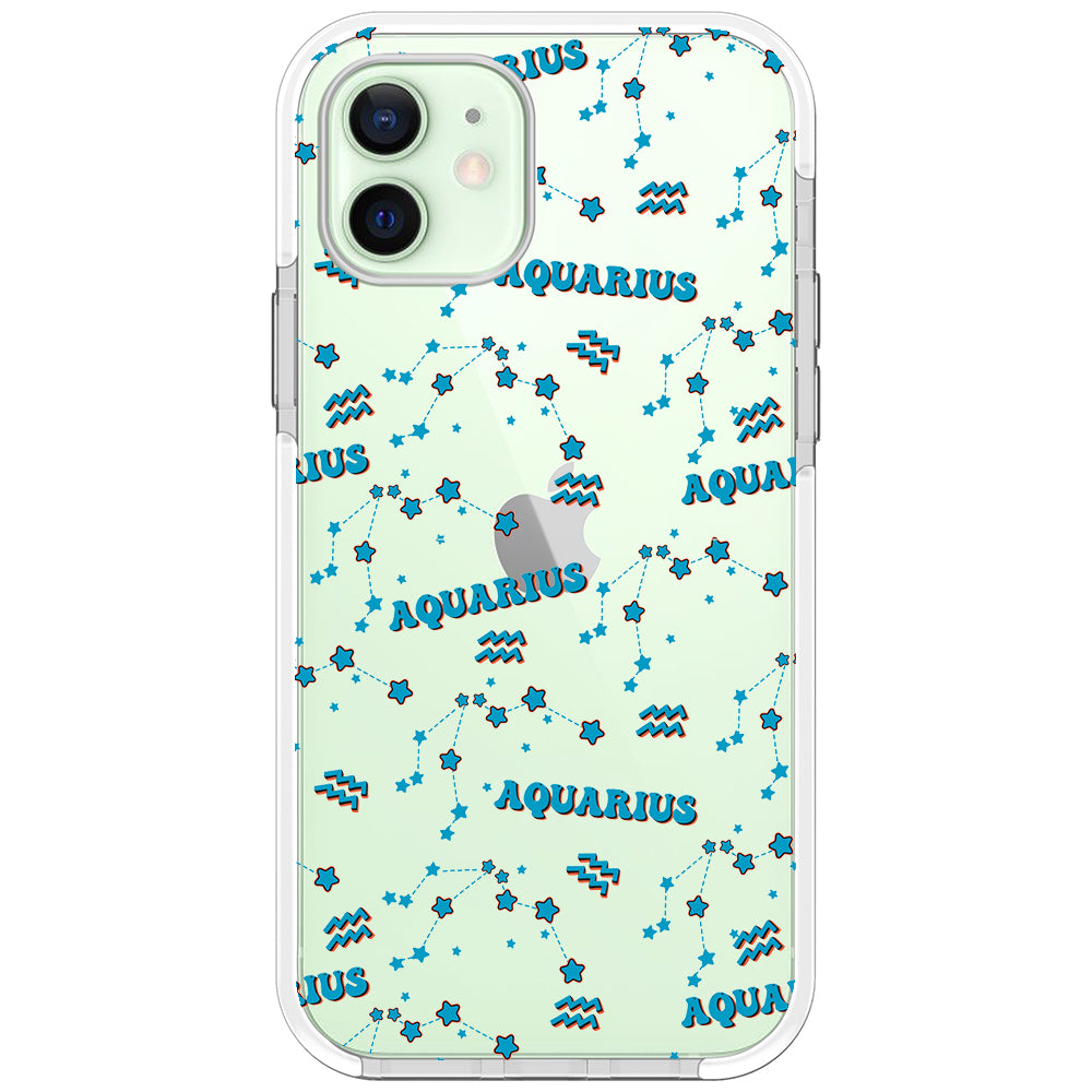 Aquarius Celestial Monogram iPhone Case