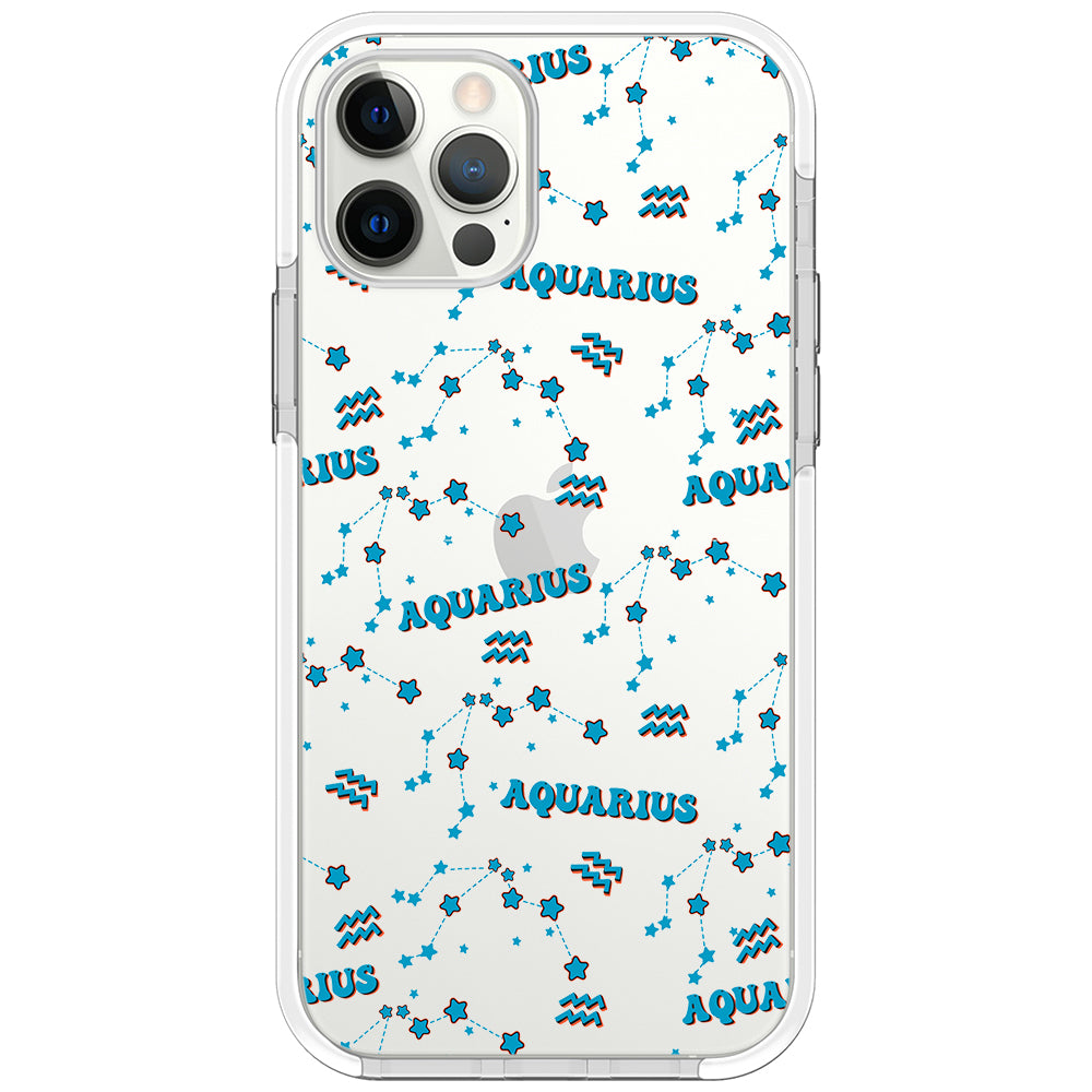 Aquarius Celestial Monogram iPhone Case