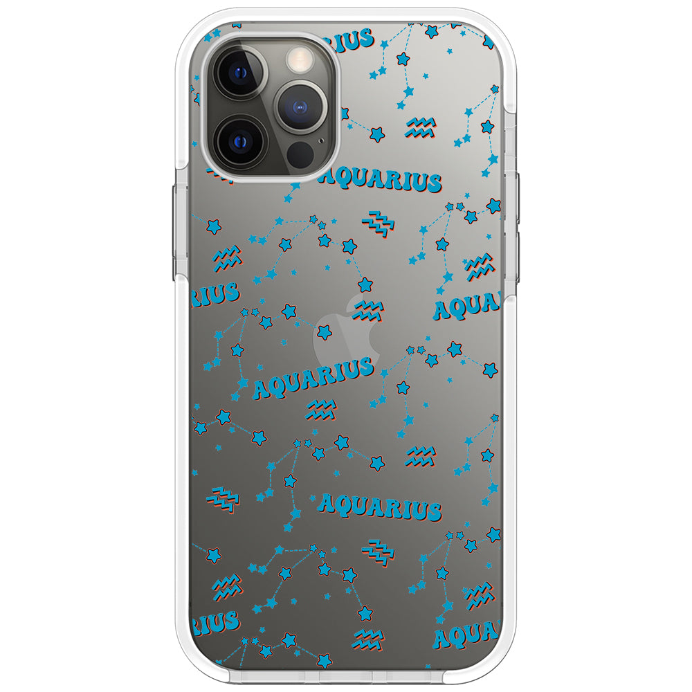 Aquarius Celestial Monogram iPhone Case