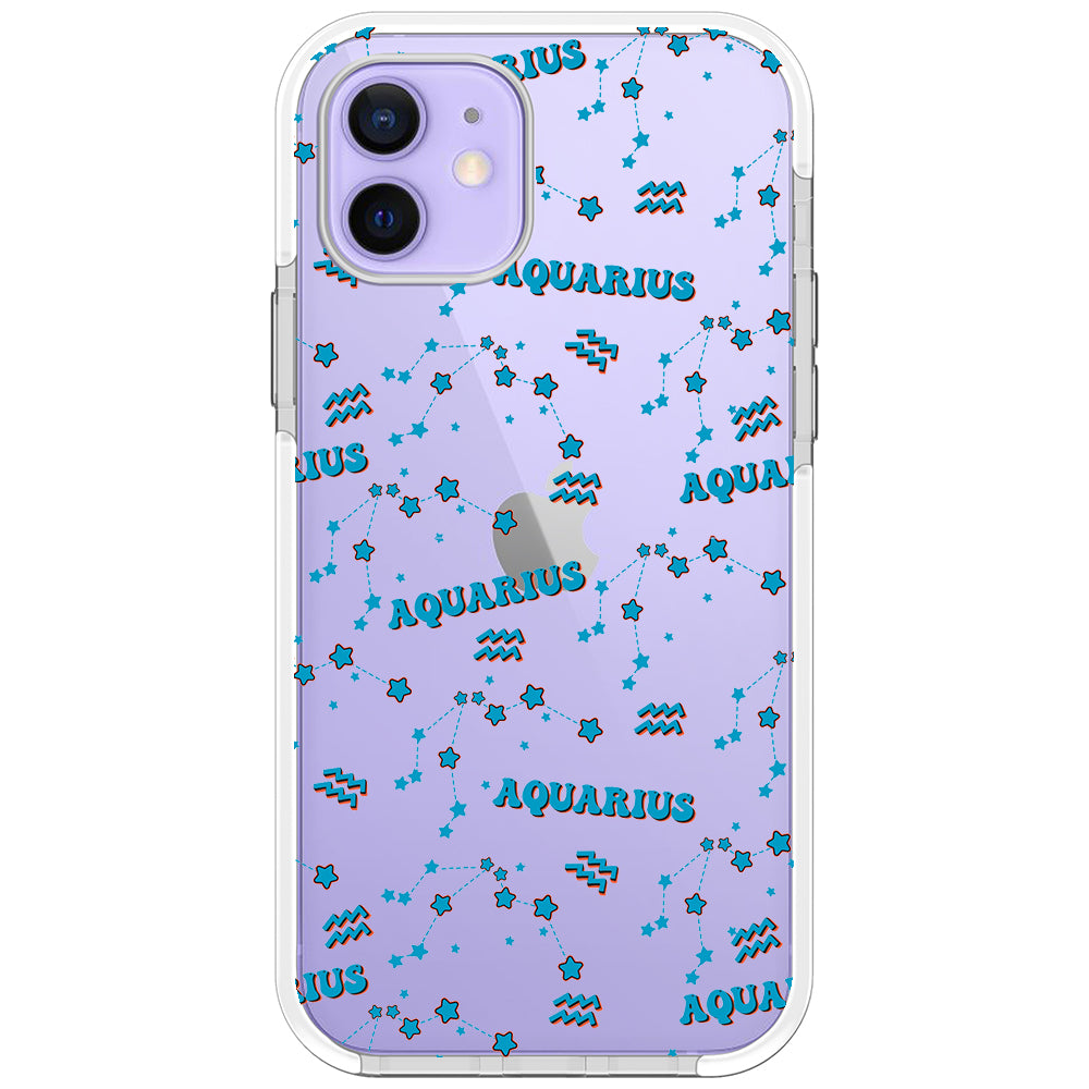 Aquarius Celestial Monogram iPhone Case