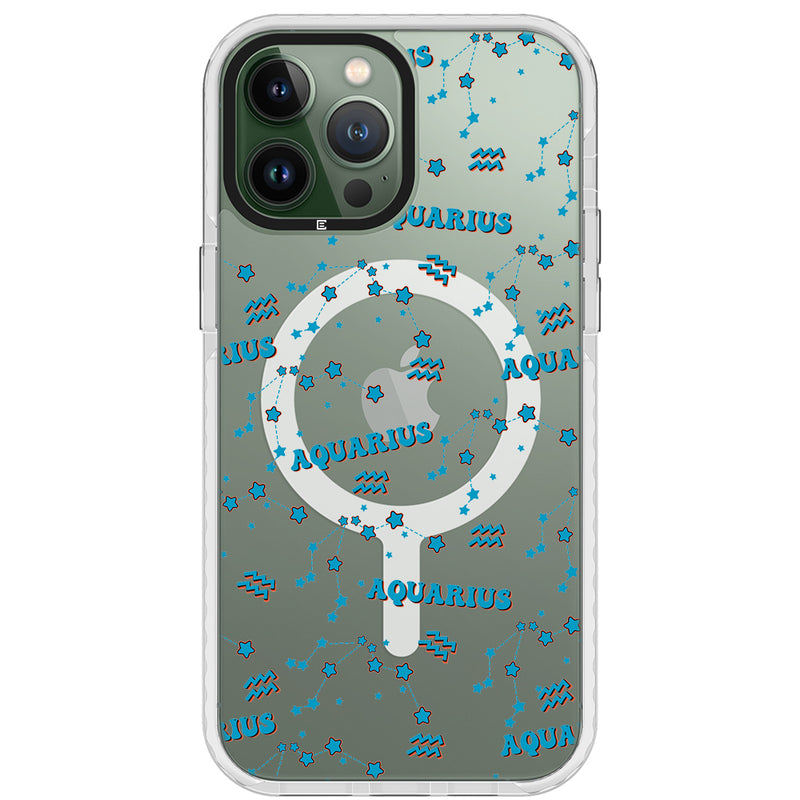 Aquarius Celestial Monogram iPhone Case
