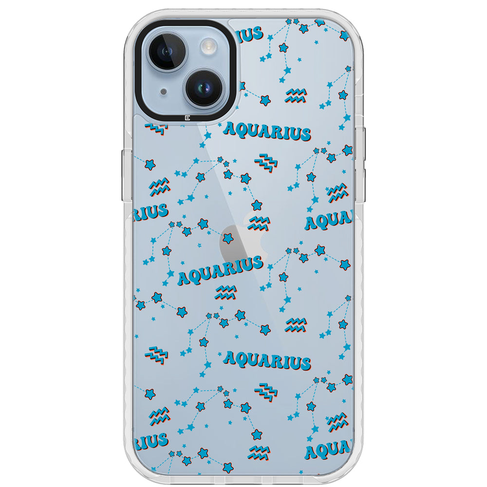 Aquarius Celestial Monogram iPhone Case