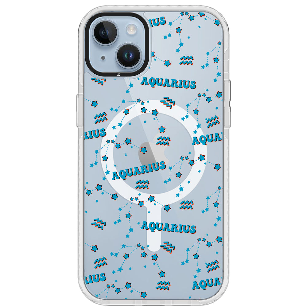 Aquarius Celestial Monogram iPhone Case