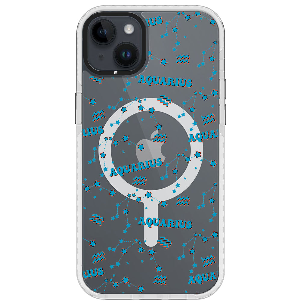 Aquarius Celestial Monogram iPhone Case