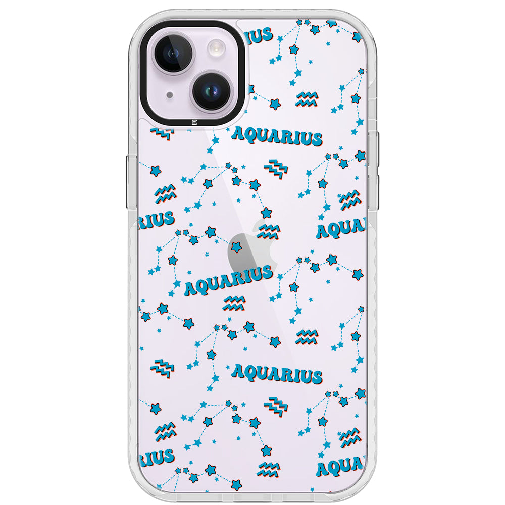 Aquarius Celestial Monogram iPhone Case