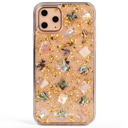 Mother of Pearl Gold Flakes iPhone Case