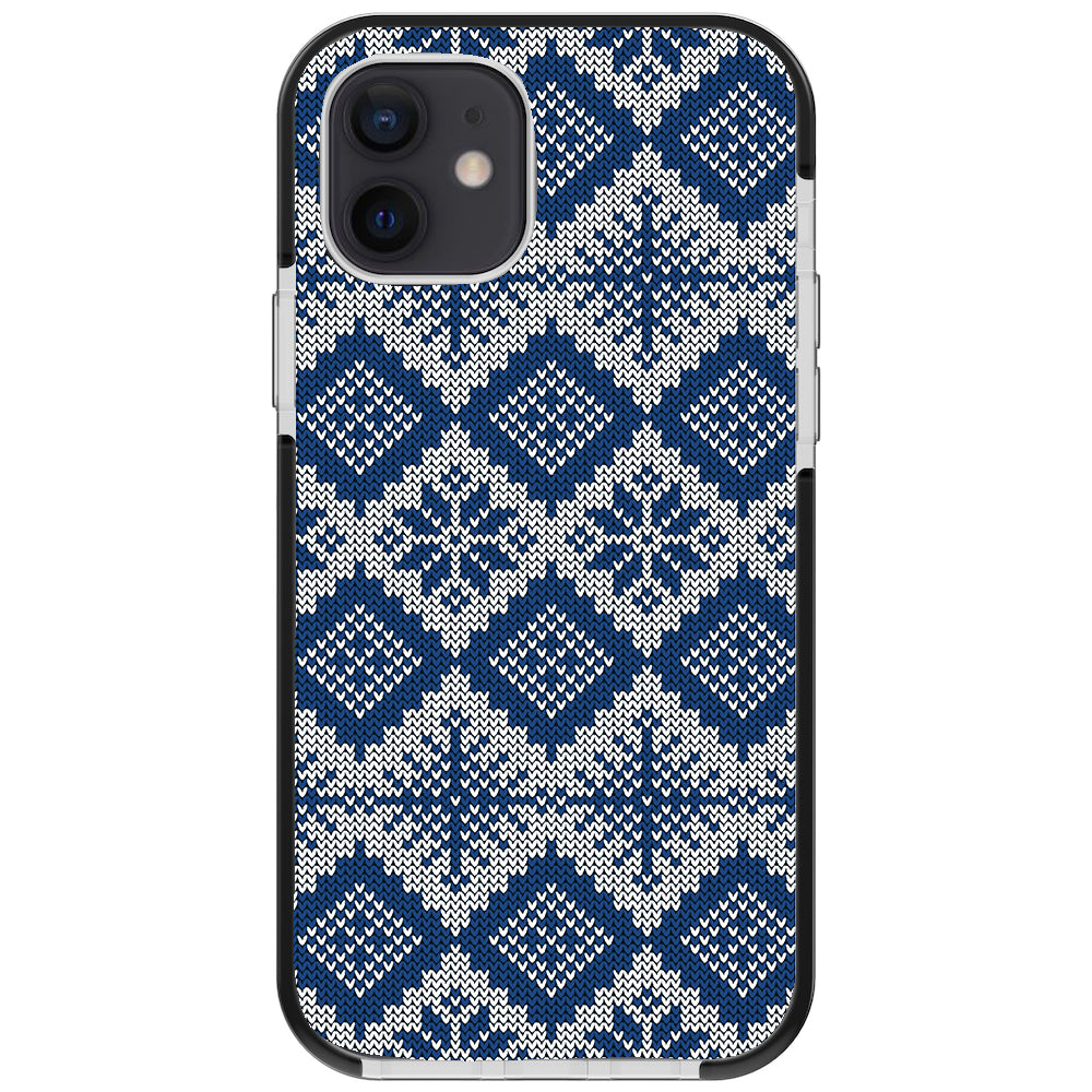 Ugly Sweater Blue White Impact iPhone Case