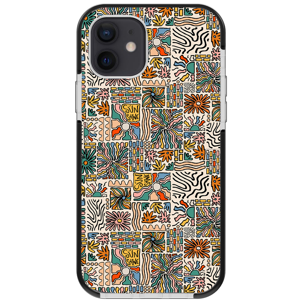 Spring Groovy Pattern Impact iPhone Case