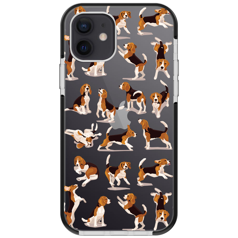 Beagle Hearts Impact iPhone Case