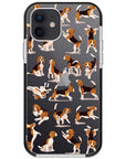 Beagle Hearts Impact iPhone Case