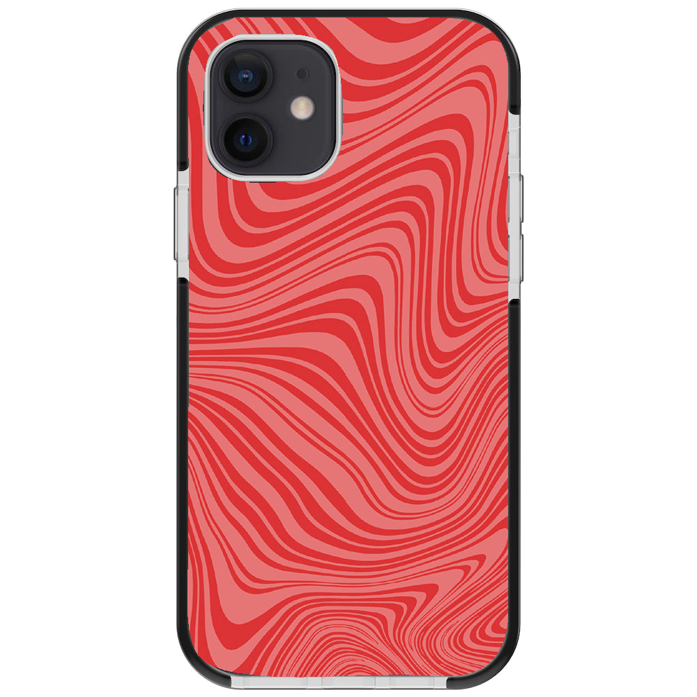 Psychedelic  Red Swirl iPhone Case