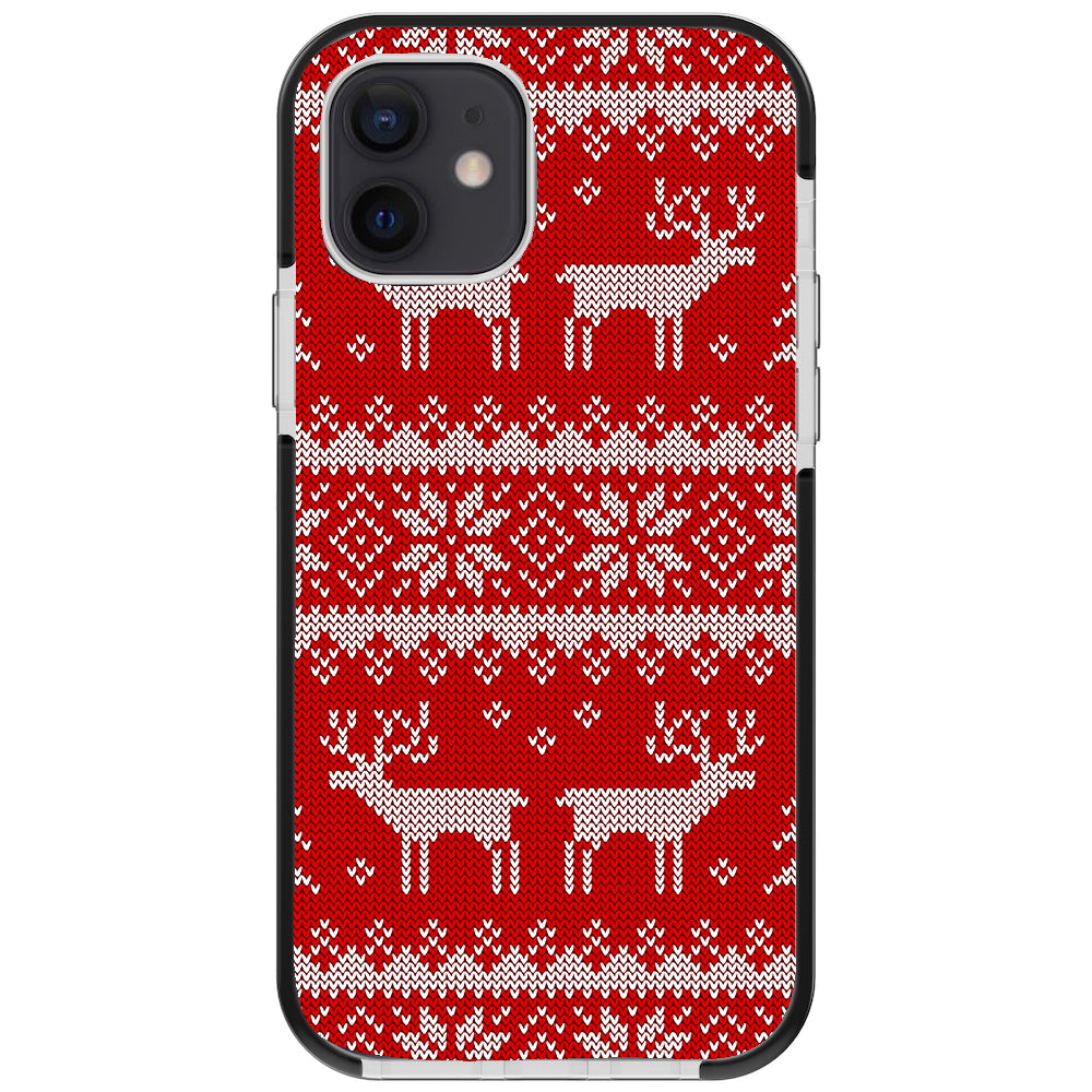 Ugly Sweater Red White Impact iPhone Case