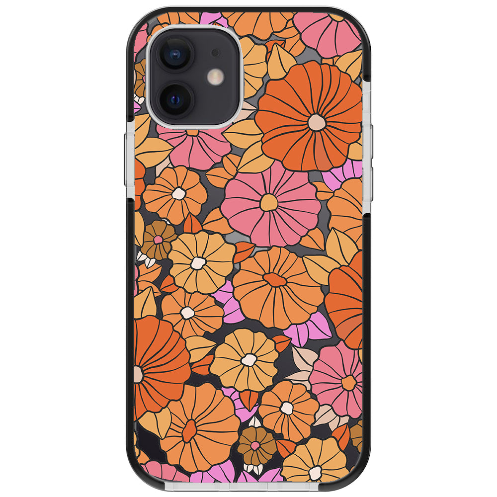 Retro Flowers Impact iPhone Case