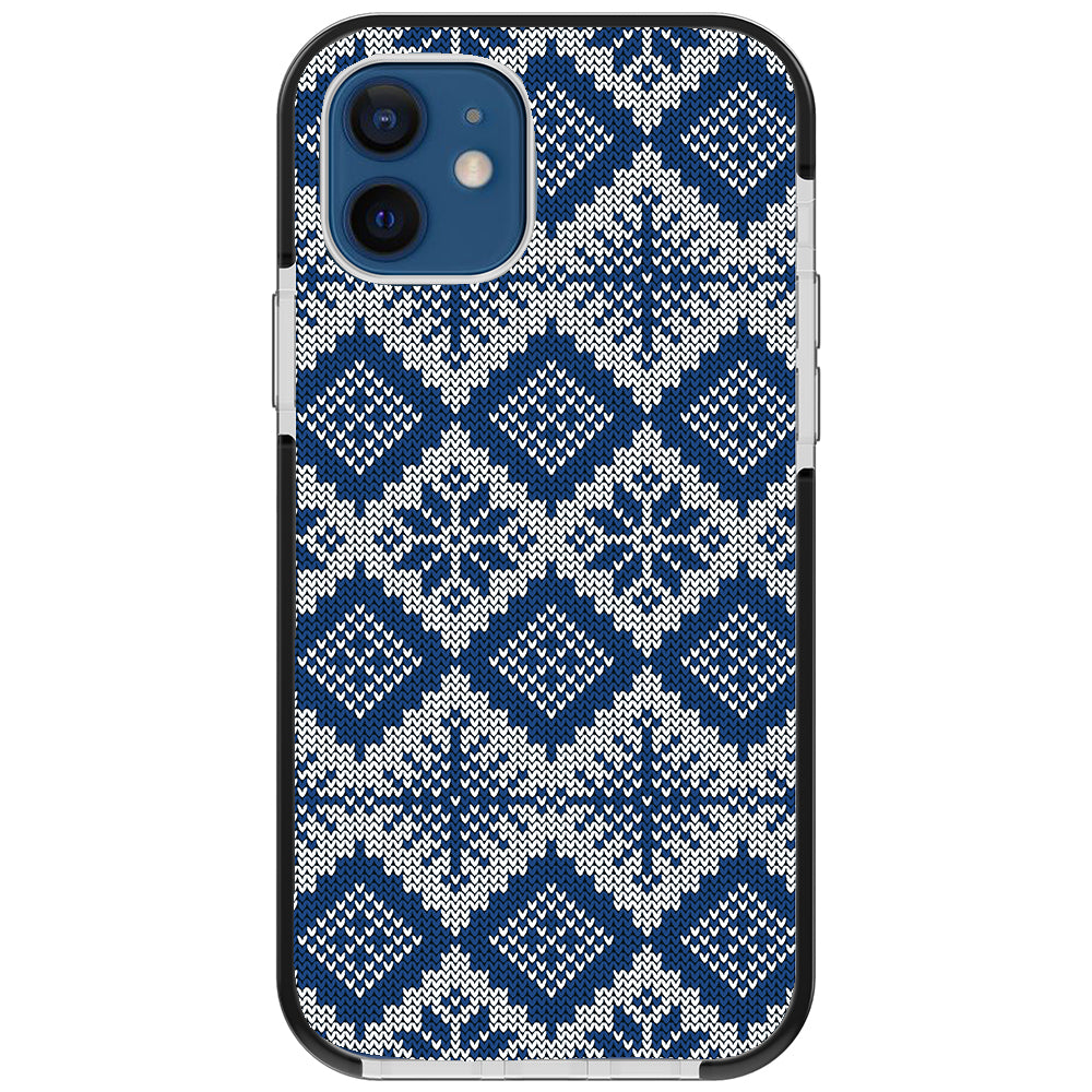 Ugly Sweater Blue White Impact iPhone Case