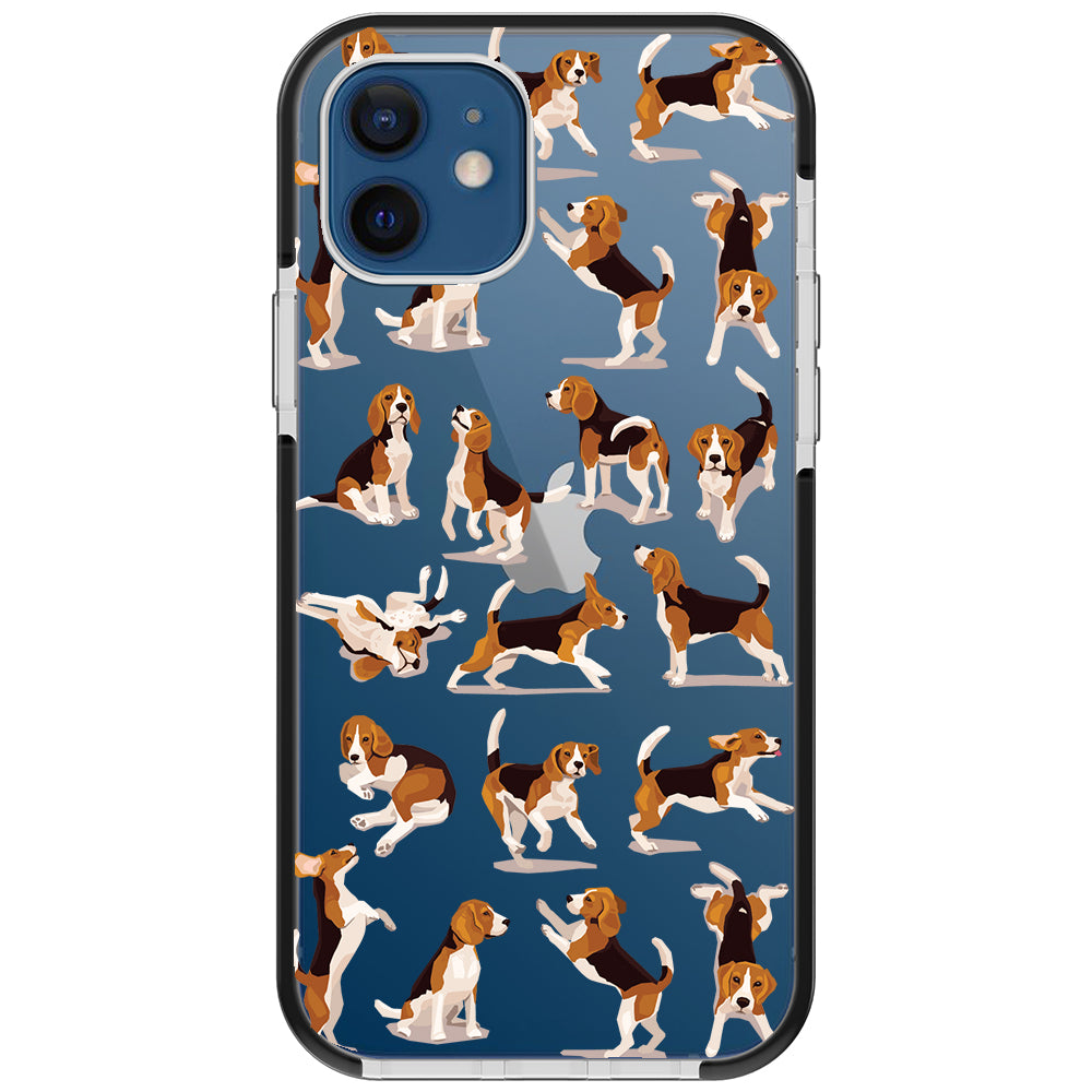 Beagle Hearts Impact iPhone Case