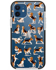 Beagle Hearts Impact iPhone Case