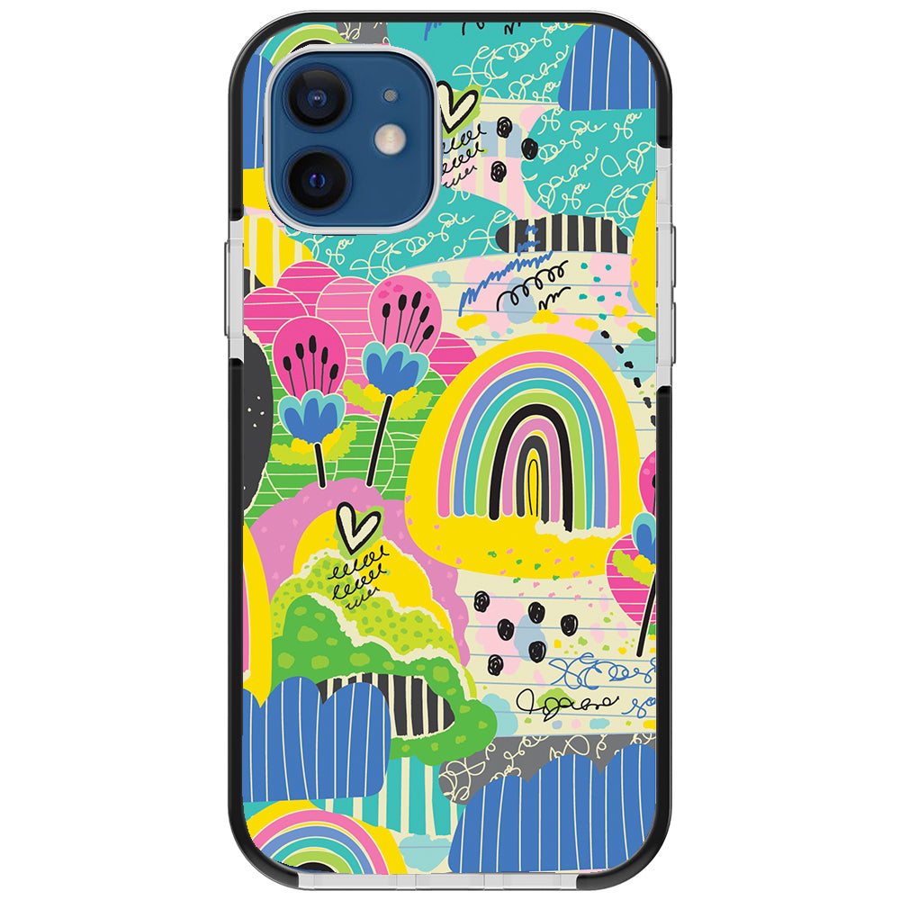 Rainbow Patches Impact iPhone Case