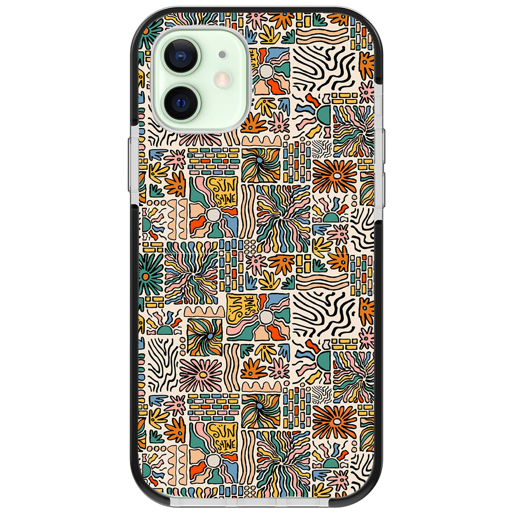 Spring Groovy Pattern Impact iPhone Case