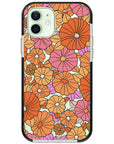 Retro Flowers Impact iPhone Case