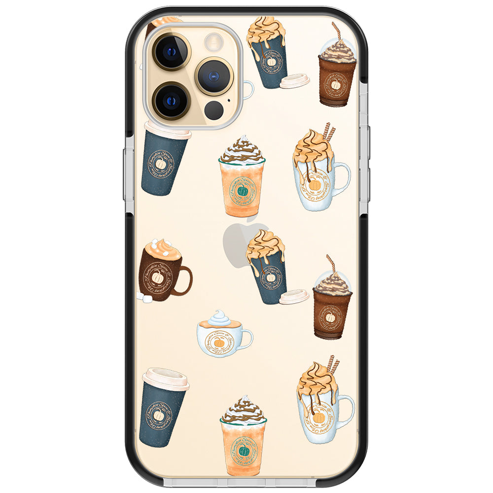 Pumpkin Spice Latte Collage iPhone Case