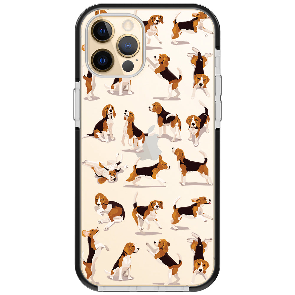 Beagle Hearts Impact iPhone Case