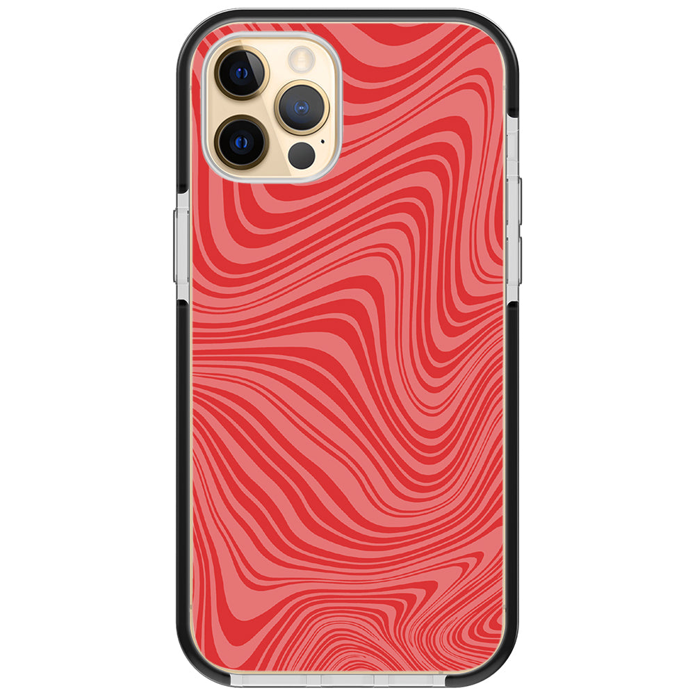 Psychedelic  Red Swirl iPhone Case