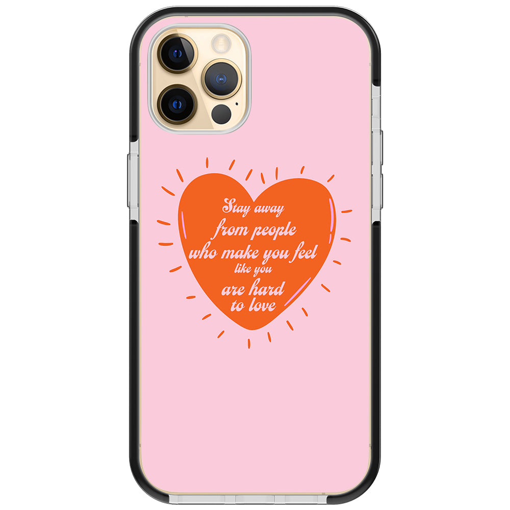 Stay Away Quote Impact iPhone Case