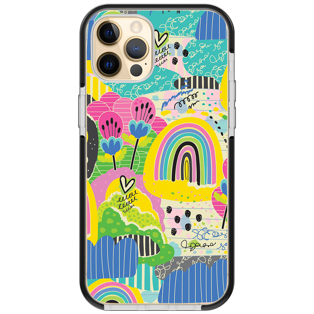 Rainbow Patches Impact iPhone Case