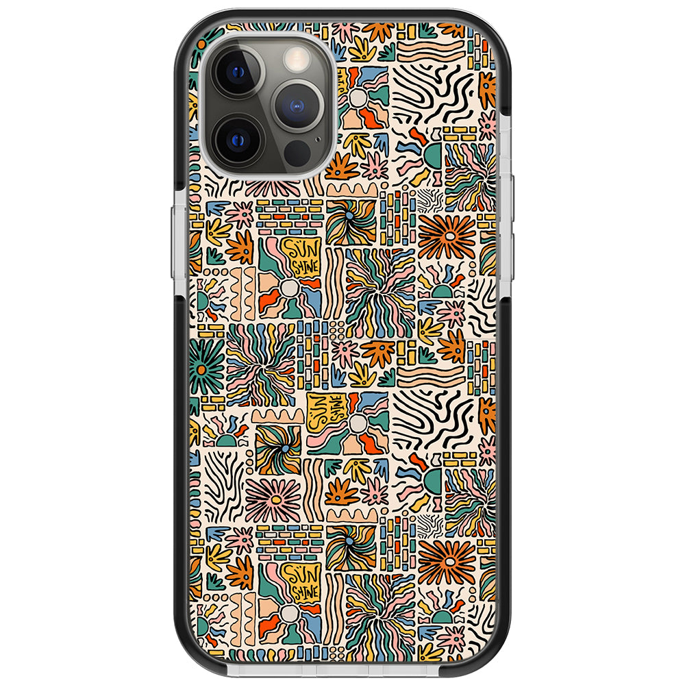 Spring Groovy Pattern Impact iPhone Case