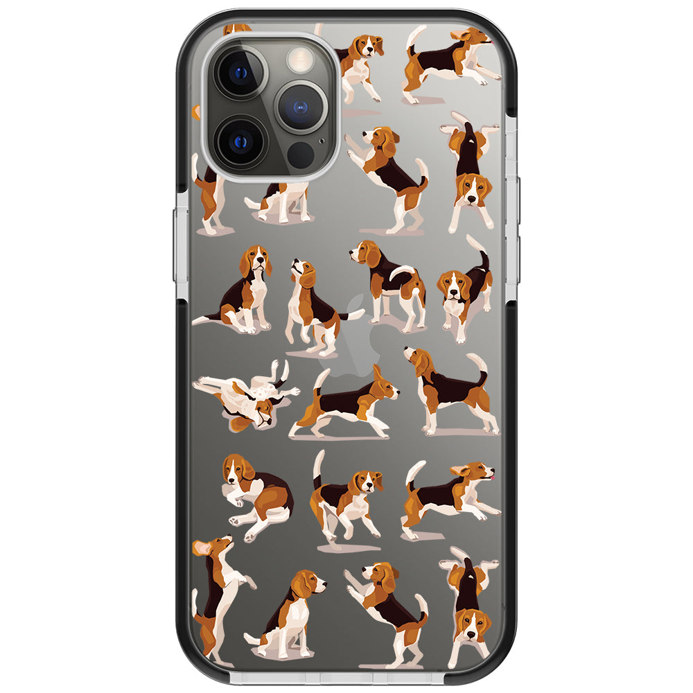 Beagle Hearts Impact iPhone Case